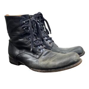 John Varvatos Leather Lace Up Combat Boots Men's 12. They run large.